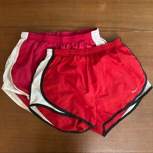Lot of 2 Nike Tempo Shorts | Small | Red/White and Pink/White